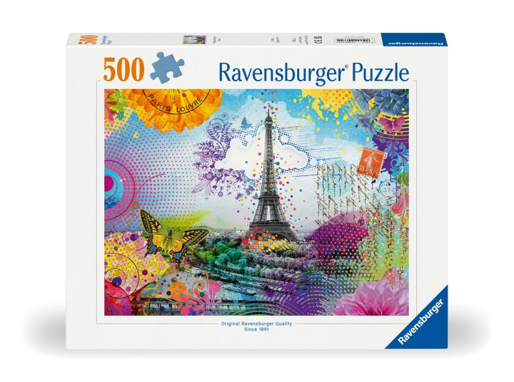 Ravensburger Puzzle Postcard from Paris 500p (12000772) in the group Sport, leisure & Hobby / Hobby / Puzzle at TP E-commerce Nordic AB (D01658)