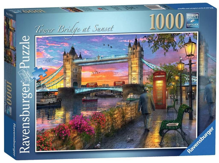 Ravensburger Puzzle - Tower Bridge At Sunset 1000p (12000041) in the group Sport, leisure & Hobby / Hobby / Puzzle at TP E-commerce Nordic AB (D01731)