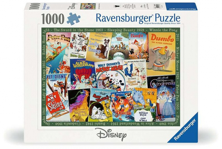 Ravensburger Puzzle - Disney Vintage Movie Post.1000p (12000689) in the group Sport, leisure & Hobby / Hobby / Puzzle at TP E-commerce Nordic AB (D01739)