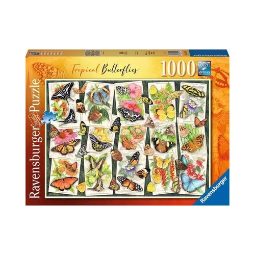 Ravensburger Puzzle - Tropical Butterfly 1000p (12001084) in the group Sport, leisure & Hobby / Hobby / Puzzle at TP E-commerce Nordic AB (D01766)