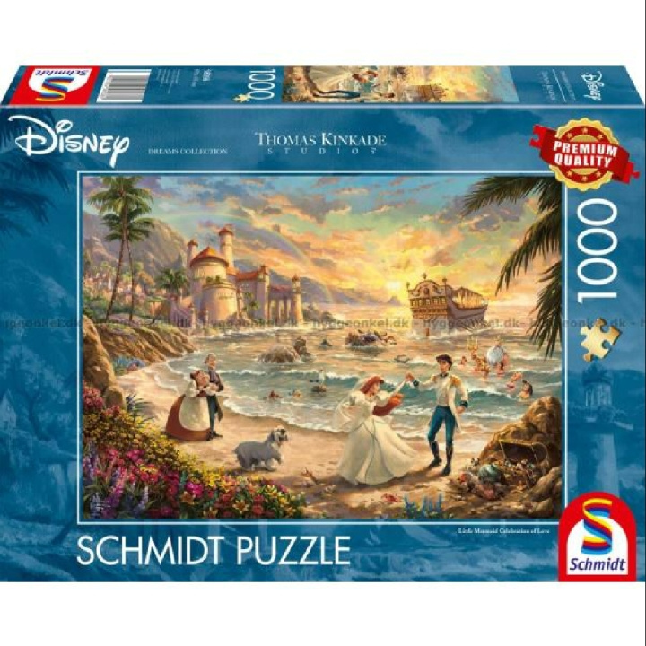 Schmidt Thomas Kinkade: Disney The Little Mermaid Celebration of Love, 1000 pieces (SCH8036) in the group Sport, leisure & Hobby / Hobby / Puzzle at TP E-commerce Nordic AB (D01775)