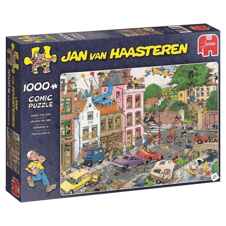 Jan van Haasteren Friday the 13th (1000 pieces) (JUM9069) in the group Sport, leisure & Hobby / Hobby / Puzzle at TP E-commerce Nordic AB (D01844)