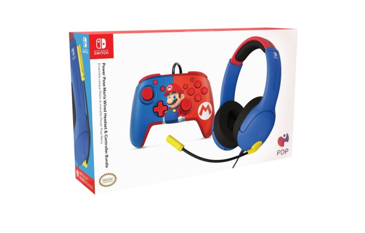 PDP Gaming Mario bundle - Airlite Headset & Mario Power Pose Controller in the group HOME ELECTRONICS / Game consoles & Accessories / Nintendo Switch at TP E-commerce Nordic AB (D01923)