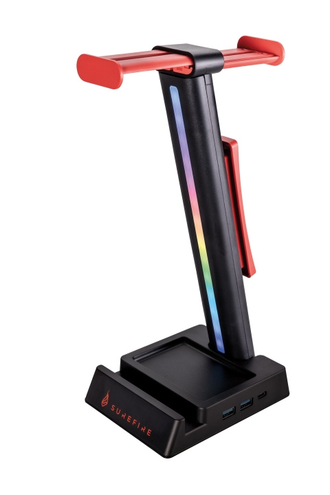 SureFire Vinson N2 Dual Gaming RGB MF Headset Stand, Black in the group COMPUTERS & PERIPHERALS / GAMING / Gaming accessories at TP E-commerce Nordic AB (D01931)