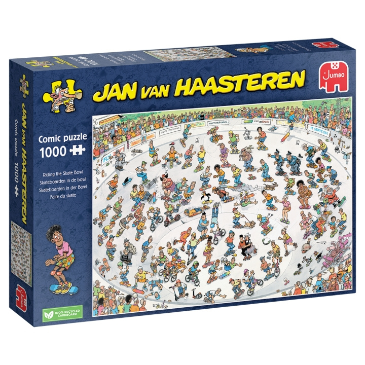 Jan van Haasteren Riding the Skate Bowl (1000 pieces) in the group Sport, leisure & Hobby / Hobby / Puzzle at TP E-commerce Nordic AB (D01937)