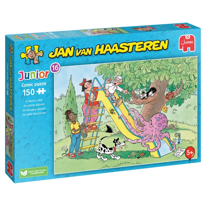 Jan van Haasteren Junior - A Slippery Slide (150 pieces) in the group TOYS, KIDS & BABY PRODUCTS / Toys / Kids puzzle at TP E-commerce Nordic AB (D01942)