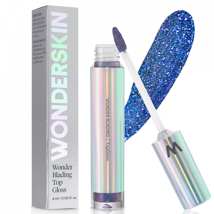 Wonderskin Wonder Blading Top Gloss Blue Glitter in the group BEAUTY & HEALTH / Makeup / Lips / Lipp gloss at TP E-commerce Nordic AB (D01978)