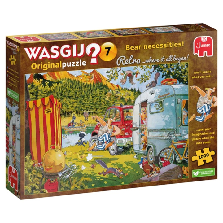 Wasgij Retro Original #7, Bear necessities! 1000 pieces (JUM0016) in the group Sport, leisure & Hobby / Hobby / Puzzle at TP E-commerce Nordic AB (D02032)