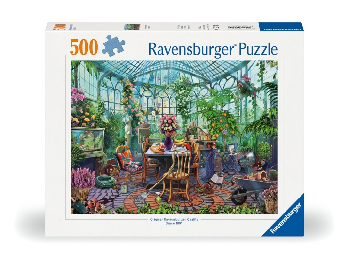 Ravensburger Puzzle Greenhouse Mornings, 500 pieces (12000207) in the group Sport, leisure & Hobby / Hobby / Puzzle at TP E-commerce Nordic AB (D02034)