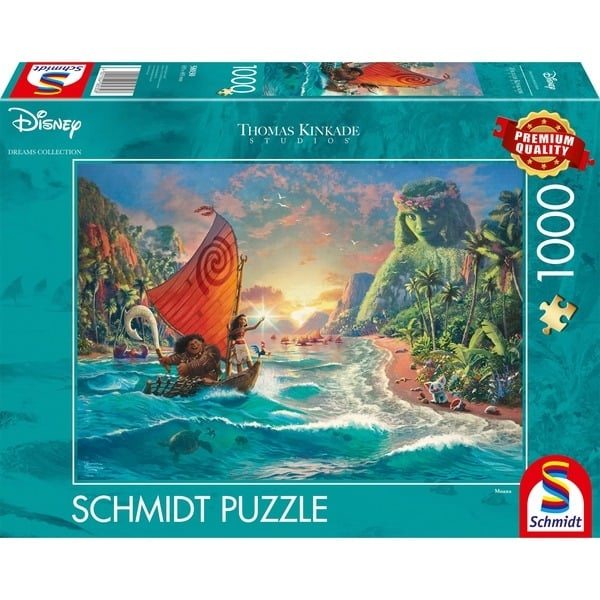 Schmidt Thomas Kinkade: Disney Moana (1000 Pieces) (SCH8030) in the group Sport, leisure & Hobby / Hobby / Puzzle at TP E-commerce Nordic AB (D02042)