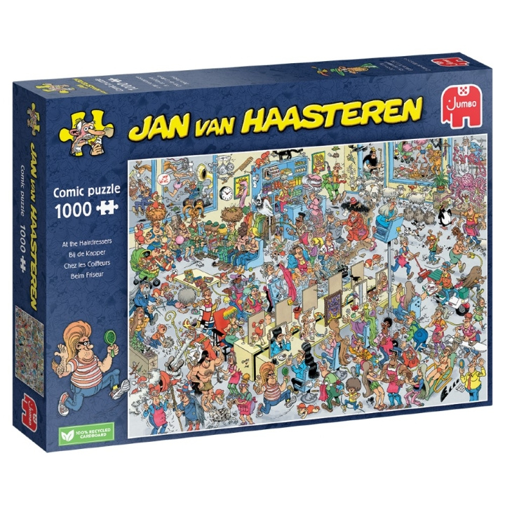 Jan van Haasteren The Hairdressers (1000 pieces) (JUM0070) in the group Sport, leisure & Hobby / Hobby / Puzzle at TP E-commerce Nordic AB (D02047)