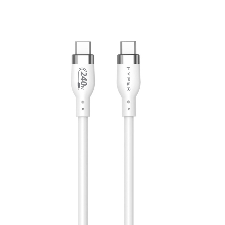 Targus Hyper - 1M Silicone 240W USB-C Charging Cable - White in the group COMPUTERS & PERIPHERALS / Computer cables / USB / USB-C at TP E-commerce Nordic AB (D02061)