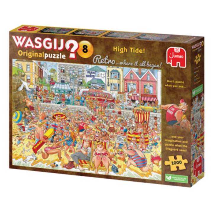 Wasgij Retro Orginal #8, High Tide! 1000 pieces (JUM01850) in the group Sport, leisure & Hobby / Hobby / Puzzle at TP E-commerce Nordic AB (D02181)