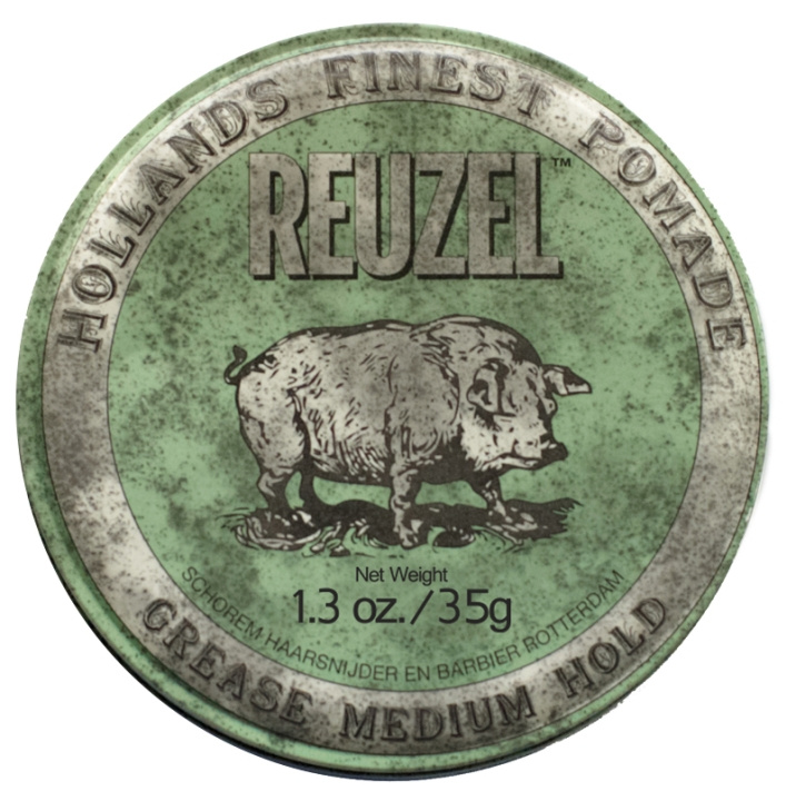 Reuzel Green Grease Medium Hold Pomade 35 ml in the group BEAUTY & HEALTH / Hair & Styling / Hair styling / Hair wax at TP E-commerce Nordic AB (D02339)