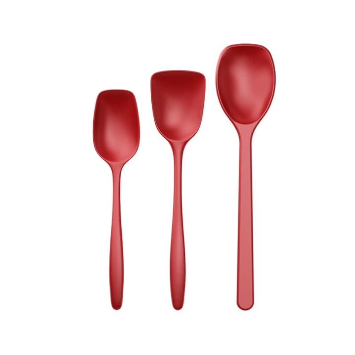 Rosti NEW Classic kitchen spoons, Set of 3 - Red in the group HOME, HOUSEHOLD & GARDEN / Kitchen utensils / Other kitchen tools at TP E-commerce Nordic AB (D02450)