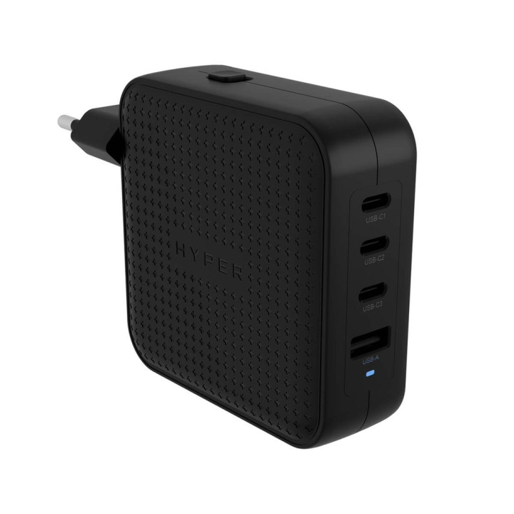 Targus Hyper - HyperJuice 100W USB-C GaN Travel Charger (3C+1A) - Black in the group SMARTPHONE & TABLETS / Chargers & Cables / Wall charger / Wall charger USB-C at TP E-commerce Nordic AB (D02469)