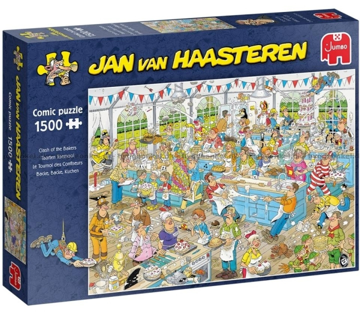 Jan van Haasteren Clash of the Bakers (1500 pieces) (JUM9077) in the group Sport, leisure & Hobby / Hobby / Puzzle at TP E-commerce Nordic AB (D02476)