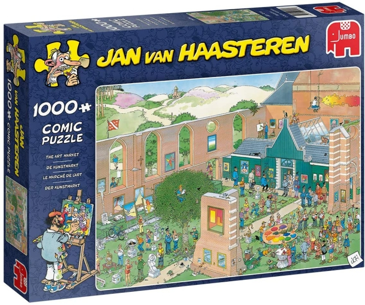 Jan van Haasteren The Art Market, 1000 Piece Puzzle (JUM0022) in the group Sport, leisure & Hobby / Hobby / Puzzle at TP E-commerce Nordic AB (D02492)