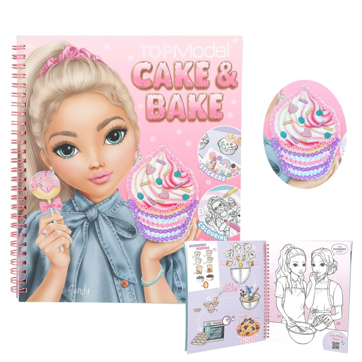 TOPModel Cake & Bake Colouring Book With Sequins ( 0413386 ) in the group TOYS, KIDS & BABY PRODUCTS / Toys / Crafts at TP E-commerce Nordic AB (D02508)