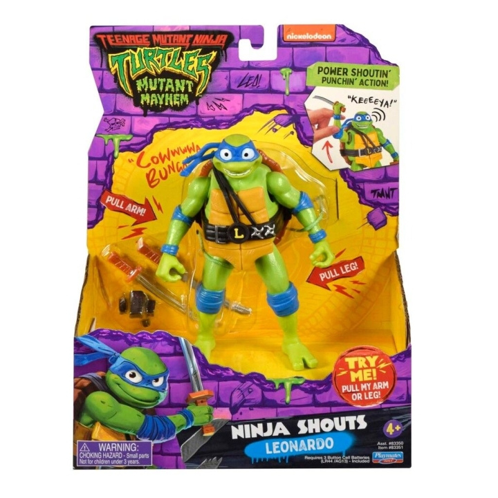 Teenage Mutant Ninja Turtles Turtles Mutant Mayhem - Power Sounds 14cm - Leonardo in the group TOYS, KIDS & BABY PRODUCTS / Toys / Figures, Miniatures & accessories at TP E-commerce Nordic AB (D02527)