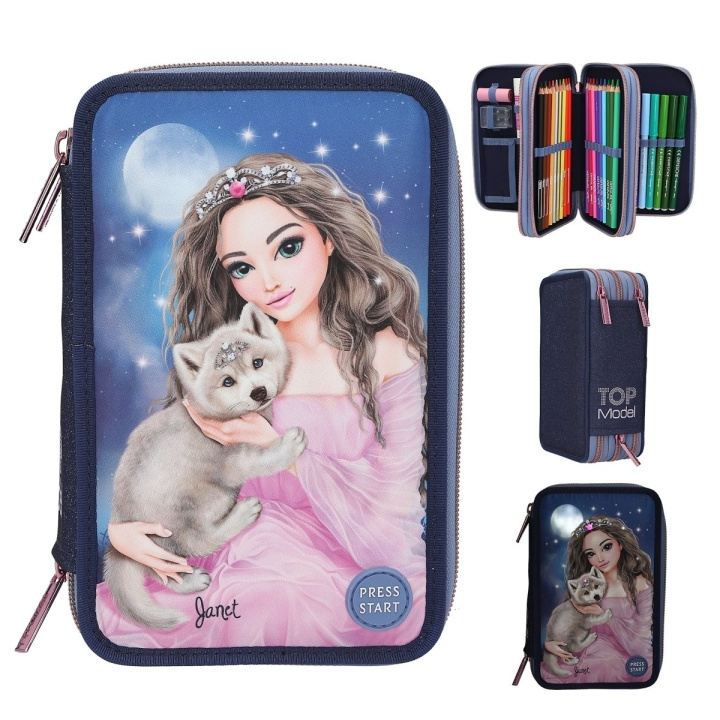 TOPModel Triple Pencil Case LED WOLF ( 0413150 ) in the group TOYS, KIDS & BABY PRODUCTS / Toys / Draw & Count at TP E-commerce Nordic AB (D02536)