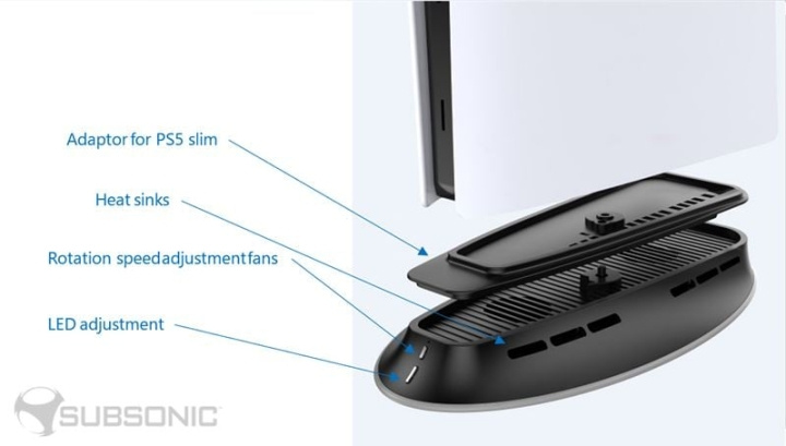 SuBsonic Cooling Led Stand - PS5/PS5 Slim in the group HOME ELECTRONICS / Game consoles & Accessories / Sony PlayStation 5 at TP E-commerce Nordic AB (D02542)