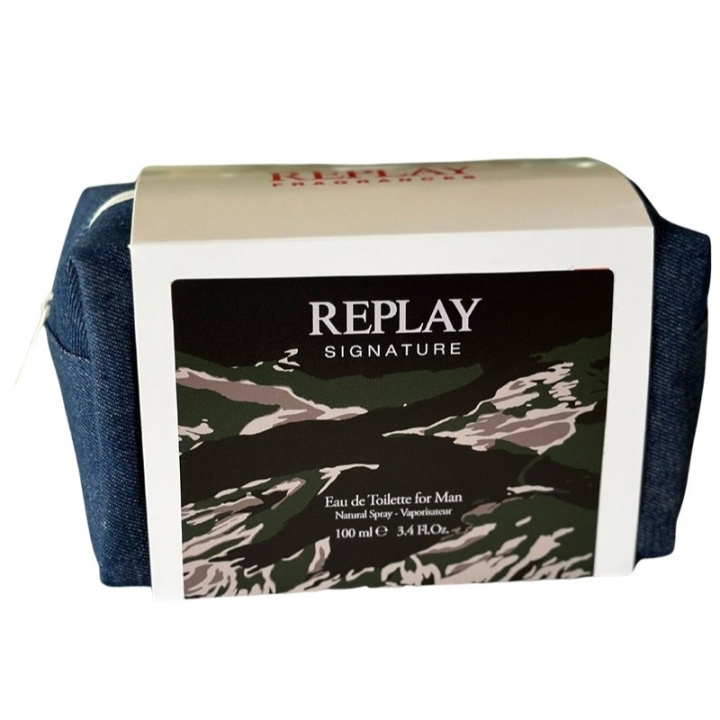 Replay Giftset Replay Signature Man Edt 100ml + Pochette in the group BEAUTY & HEALTH / Gift sets / Gift sets for him at TP E-commerce Nordic AB (D03066)