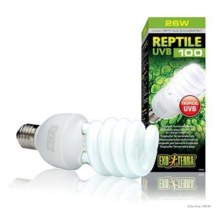 Exoterra Reptile Uvb 100 Fluorescent lamp 25W E27 - (220.1871) in the group HOME, HOUSEHOLD & GARDEN / Pet Accessories / Accessories for terrariums at TP E-commerce Nordic AB (D03978)