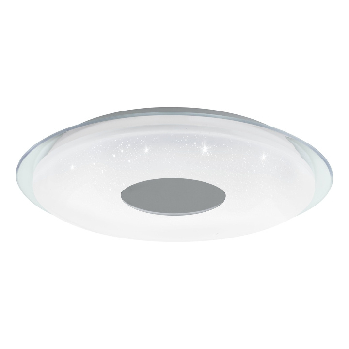 Eglo Totari-Z ceiling lamp chrome and white with crystal effect Ø56 - TW - Zigbee, Bluetooth in the group HOME ELECTRONICS / Lighting / Ceiling lights at TP E-commerce Nordic AB (D04013)