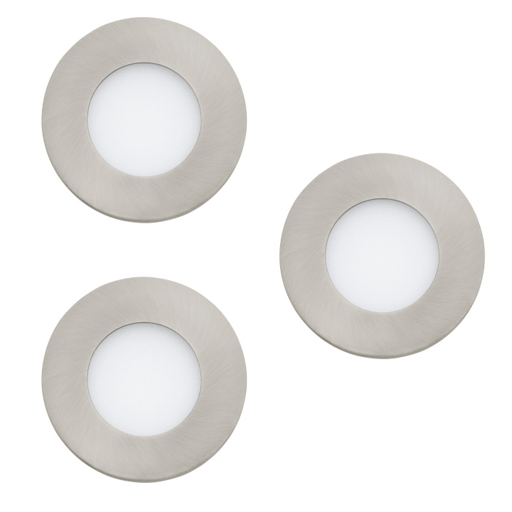 Eglo Set of 3x Fueva-Z recessed brushed steel Ø8.5 - TW - Zigbee, Bluetooth in the group HOME, HOUSEHOLD & GARDEN / Smart home / Smart Lights at TP E-commerce Nordic AB (D04029)