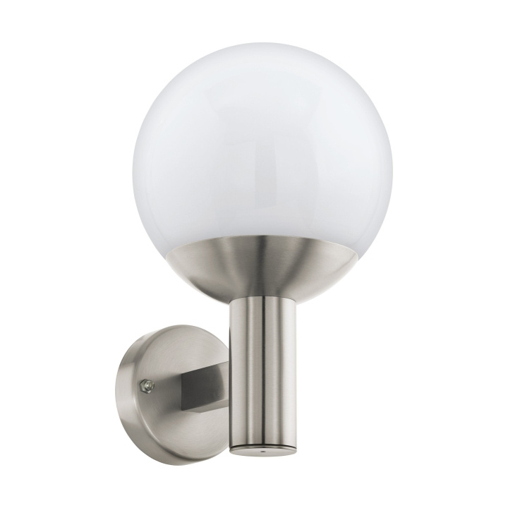 Eglo Nisia-Z outdoor wall lamp stainless steel and white - RGB + TW - Zigbee, Bluetooth in the group HOME, HOUSEHOLD & GARDEN / Electricity & Lighting / Outdoor lighting at TP E-commerce Nordic AB (D04035)