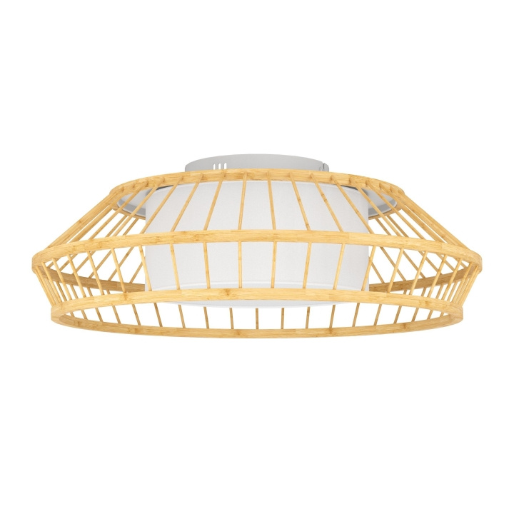 Eglo Yuku-Z ceiling lamp bamboo Ø46 - RGB + TW - Zigbee, Bluetooth in the group HOME ELECTRONICS / Lighting / Ceiling lights at TP E-commerce Nordic AB (D04048)