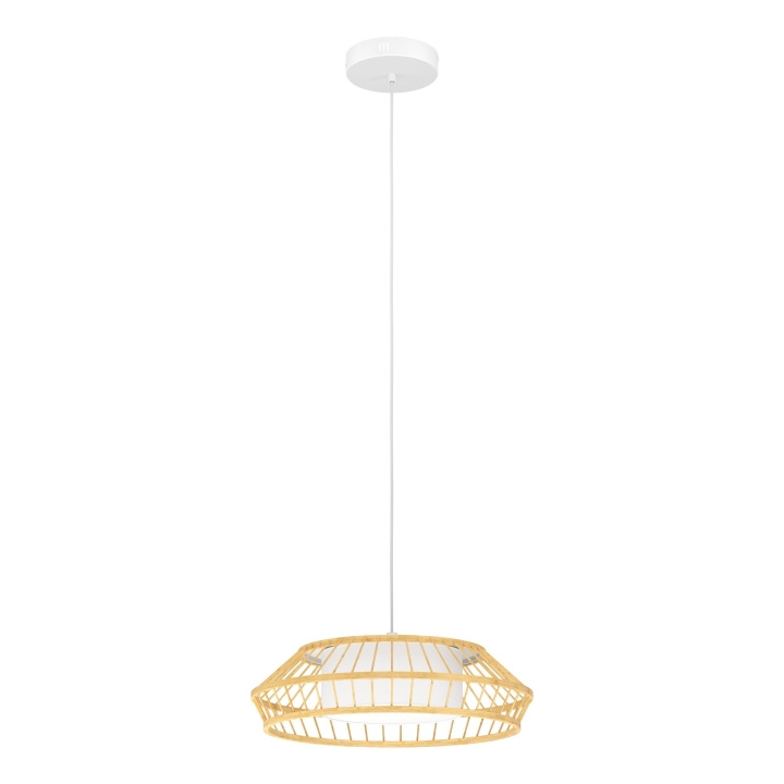 Eglo Yuku-Z pendant lamp bamboo Ø46 - RGB + TW - Zigbee, Bluetooth in the group HOME ELECTRONICS / Lighting / Ceiling lights at TP E-commerce Nordic AB (D04049)