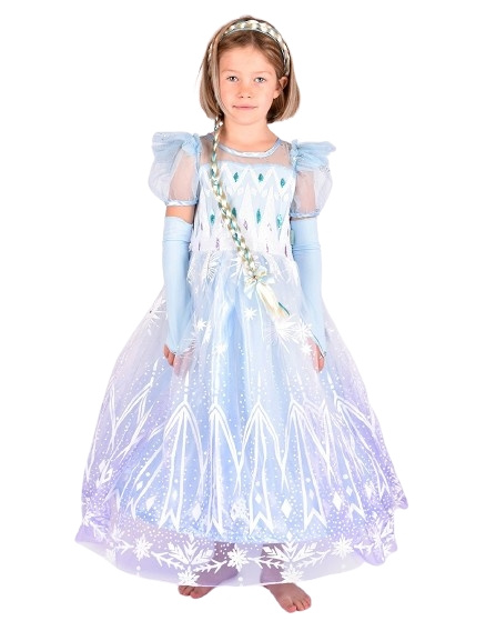 Den Goda Fen Princess dress - Frozen Blue (134-140 cm) (F65035) in the group TOYS, KIDS & BABY PRODUCTS / Toys / Masquerade costumes at TP E-commerce Nordic AB (D04129)