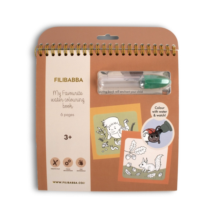 Filibabba My Favourite Water Colouring Book - Forest - (FI-03326) in the group TOYS, KIDS & BABY PRODUCTS / Toys / Crafts at TP E-commerce Nordic AB (D04141)