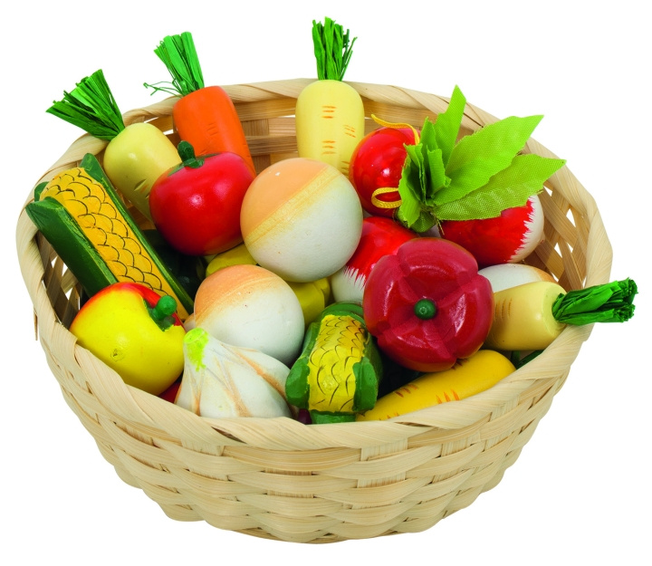 Goki Vegetables in a basket in the group TOYS, KIDS & BABY PRODUCTS / Toys / Play set at TP E-commerce Nordic AB (D04181)