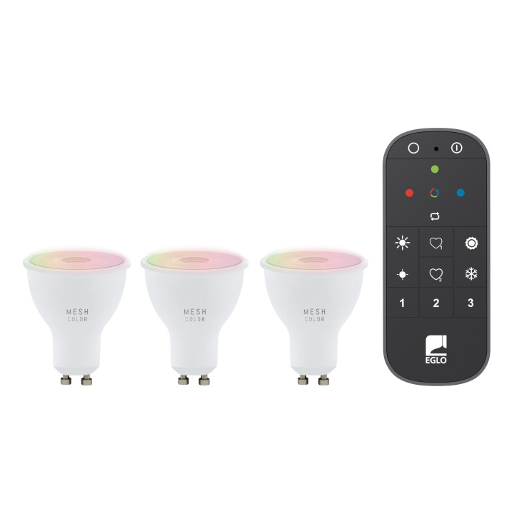 Eglo Set of 3x GU10, remote control - RGB + TW - Zigbee, Bluetooth in the group HOME, HOUSEHOLD & GARDEN / Smart home / Smart Lights at TP E-commerce Nordic AB (D04190)