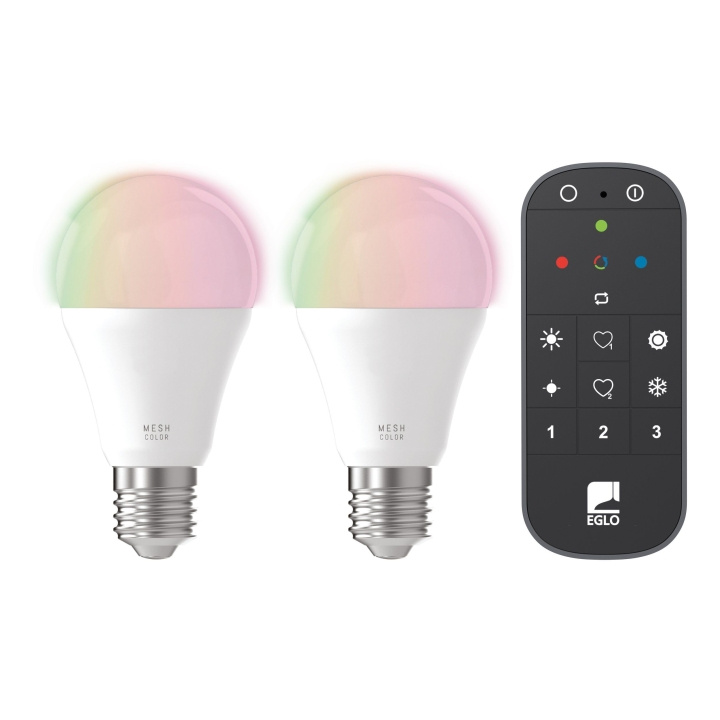 Eglo Set of 2x E27 A60, remote control - RGB + TW - Zigbee, Bluetooth in the group HOME, HOUSEHOLD & GARDEN / Smart home / Smart Lights at TP E-commerce Nordic AB (D04191)