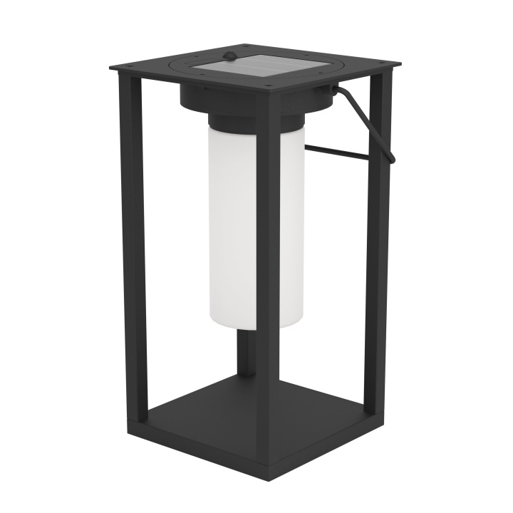 Eglo USIGNI SOLAR LANTERN - Black/White in the group HOME, HOUSEHOLD & GARDEN / Electricity & Lighting / Outdoor lighting / Garden lighting at TP E-commerce Nordic AB (D04219)