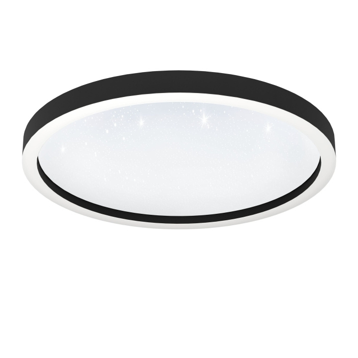 Eglo Montemorelos-Z loft lamp black w/crystal effect Ø57 - RGB + TW - Zigbee, Bluetooth in the group HOME ELECTRONICS / Lighting / Ceiling lights at TP E-commerce Nordic AB (D04237)