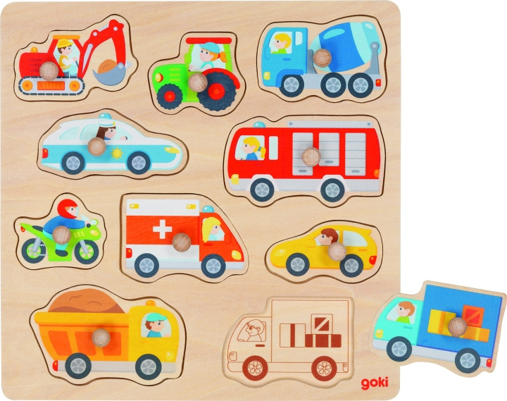 Goki Background puzzle vehicles (57391) in the group TOYS, KIDS & BABY PRODUCTS / Toys / Kids puzzle at TP E-commerce Nordic AB (D04448)