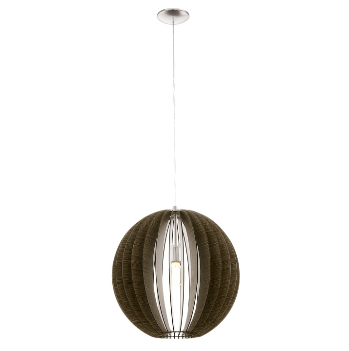 Eglo COSSANO PENDANT - Oak - 50 cm diameter - satineret nikkel in the group HOME ELECTRONICS / Lighting / Ceiling lights at TP E-commerce Nordic AB (D04454)