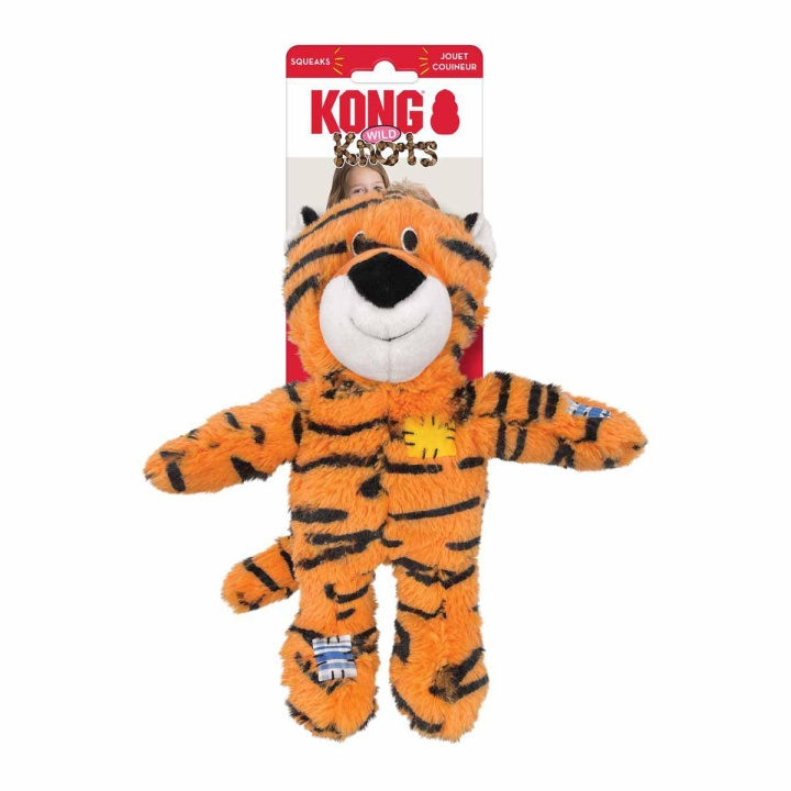 Kong Wild Knots Tiger Squeak Toy M/L (634.7376) in the group HOME, HOUSEHOLD & GARDEN / Pet Accessories / Dog at TP E-commerce Nordic AB (D04471)