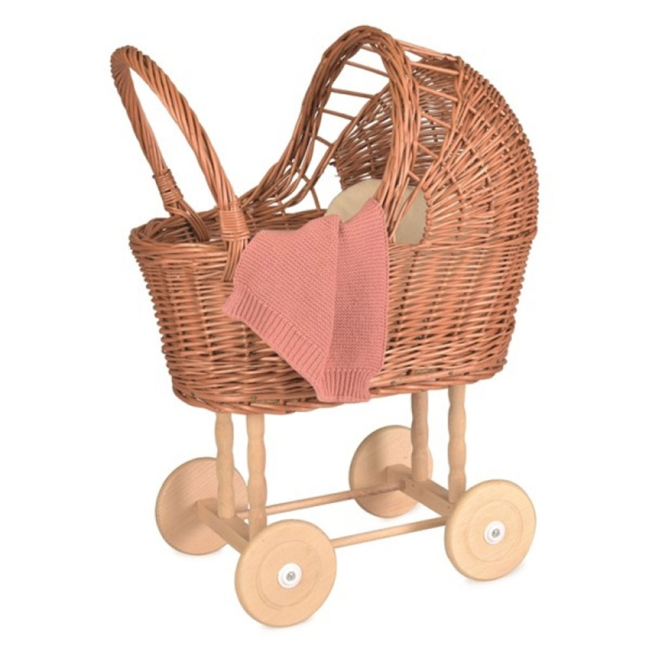 Egmont Toys Wicker Pram with Knitted Blanket - (700055) in the group TOYS, KIDS & BABY PRODUCTS / Toys / Docks & Accessories at TP E-commerce Nordic AB (D04646)