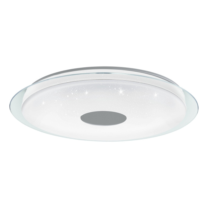 Eglo Totari-Z ceiling lamp chrome and white with crystal effect Ø77 - TW - Zigbee, Bluetooth in the group HOME ELECTRONICS / Lighting / Ceiling lights at TP E-commerce Nordic AB (D04826)