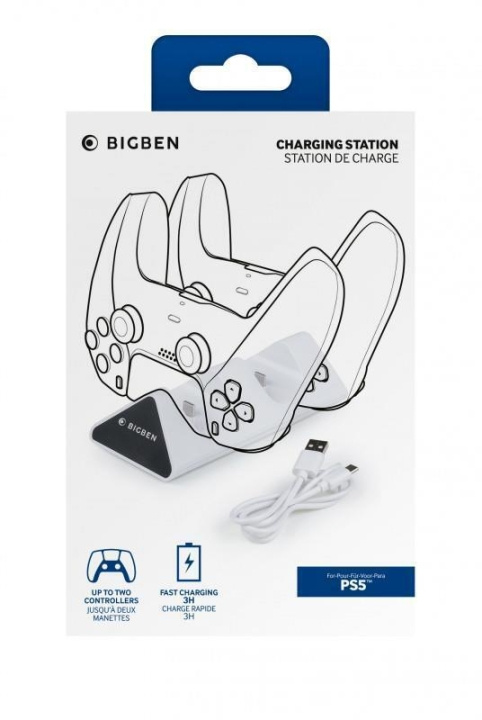 Bigben PS5 Dual Charger V2 in the group HOME ELECTRONICS / Game consoles & Accessories / Sony PlayStation 5 / Accessories at TP E-commerce Nordic AB (D04842)