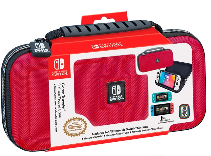 Bigben Nintendo Switch Interactive Official Deluxe Travel Case - Red in the group HOME ELECTRONICS / Game consoles & Accessories / Nintendo Switch / Accessories at TP E-commerce Nordic AB (D04852)