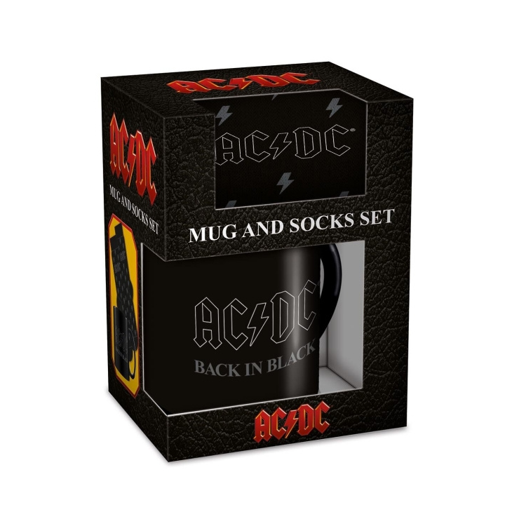 Pyramid International AC/DC Mug & Sock Set - UK 3-8 / EU 36-41 in the group Sport, leisure & Hobby / Fun stuff / Cups at TP E-commerce Nordic AB (D04985)