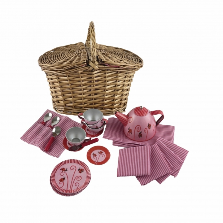 Egmont Toys Tin Tea Set Ladybug in a Basket - (540019) in the group TOYS, KIDS & BABY PRODUCTS / Toys / Play set at TP E-commerce Nordic AB (D05102)