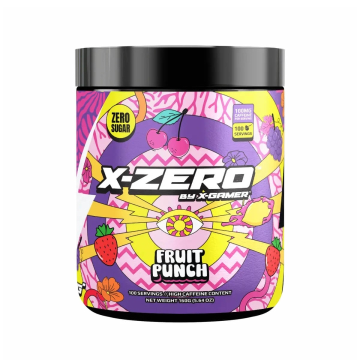 X-GAMER Energy Drink Powder X-Zero 160 gram Fruit Punch in the group COMPUTERS & PERIPHERALS / GAMING / Energydrinks for gamers at TP E-commerce Nordic AB (D05306)